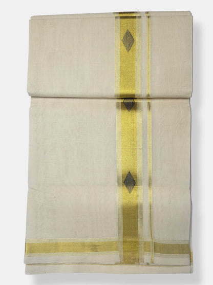 Original Balaramapuram Handloom Kasavu Mundu for Men
