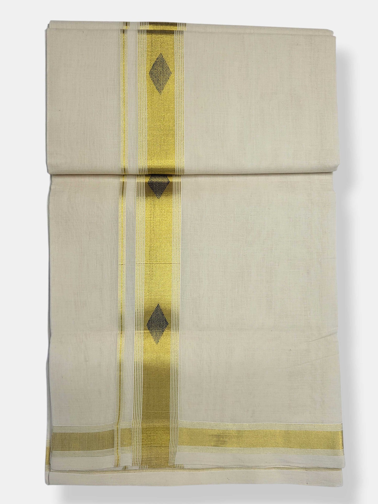 Original Balaramapuram Handloom Kasavu Mundu for Men