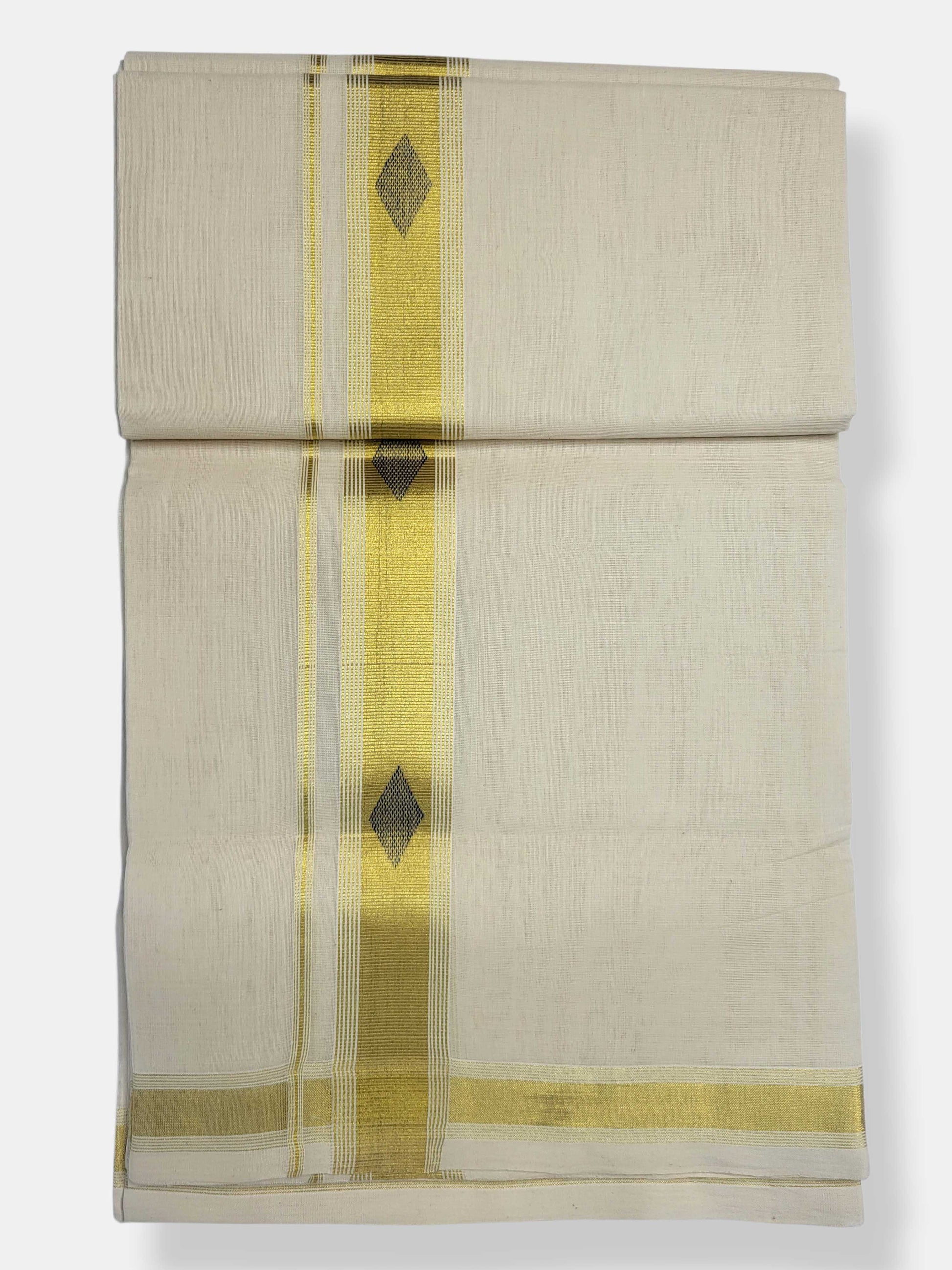 Original Balaramapuram Handloom Kasavu Mundu for Men