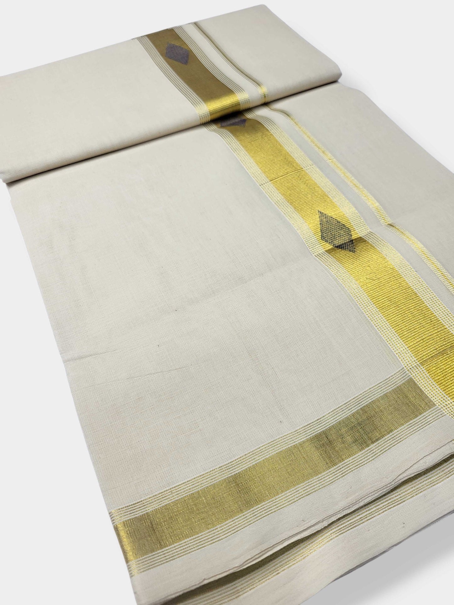 Original Balaramapuram Handloom Kasavu Mundu for Men