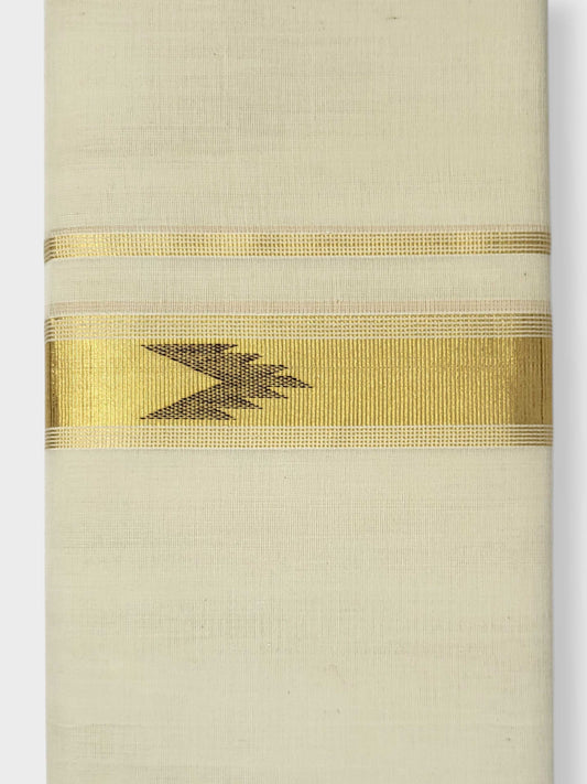 Original Balaramapuram Handloom Kasavu Mundu for Men