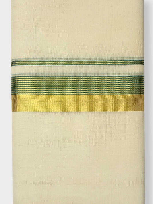 Original Balaramapuram Handloom Kasavu Mundu for Men