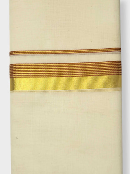 Original Balaramapuram Handloom Kasavu Mundu for Men