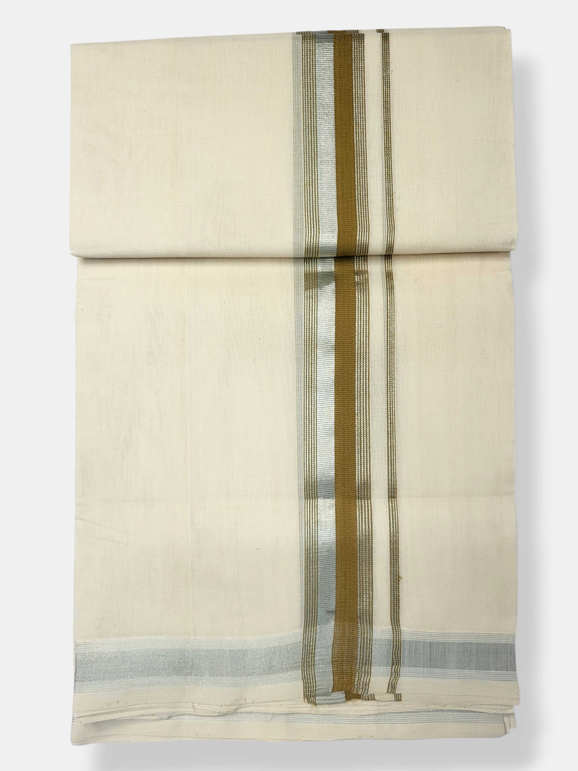 Original Balaramapuram Handloom Kasavu Mundu for Men