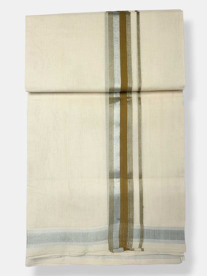 Original Balaramapuram Handloom Kasavu Mundu for Men