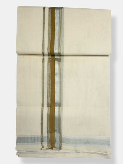 Original Balaramapuram Handloom Kasavu Mundu for Men