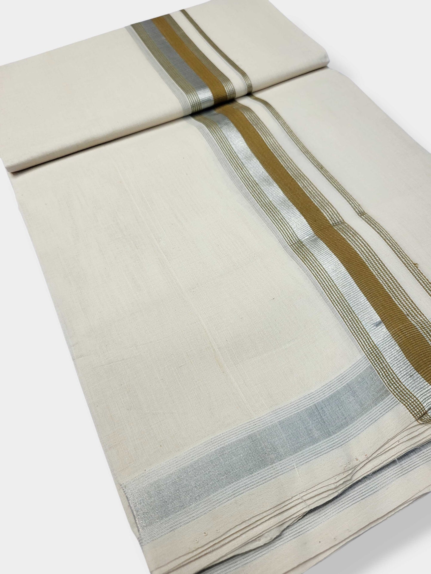 Original Balaramapuram Handloom Kasavu Mundu for Men