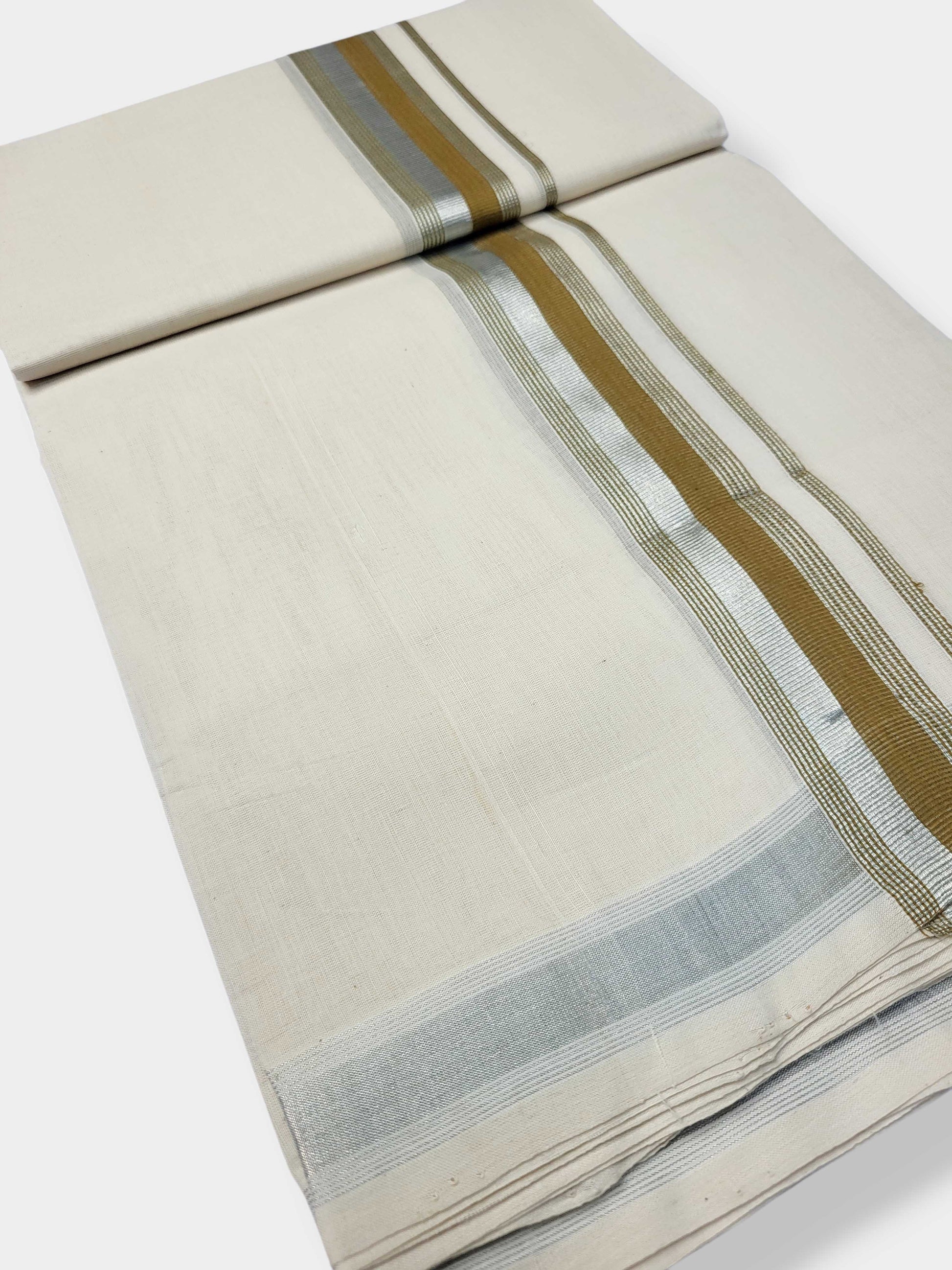 Original Balaramapuram Handloom Kasavu Mundu for Men