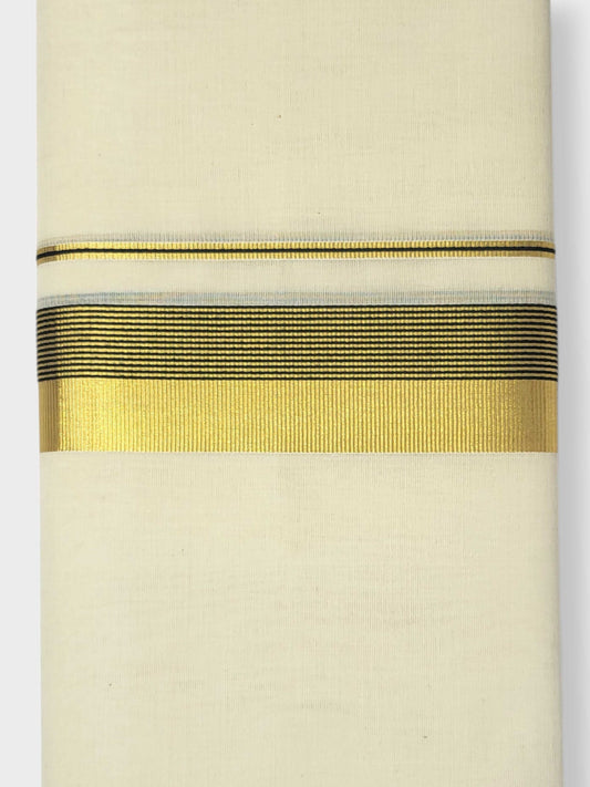 Original Balaramapuram Handloom Kasavu Mundu for Men