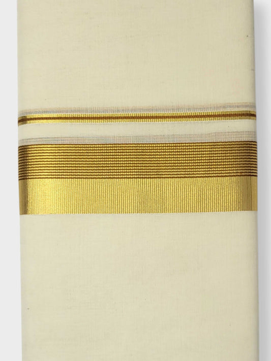 Original Balaramapuram Handloom Kasavu Mundu for Men