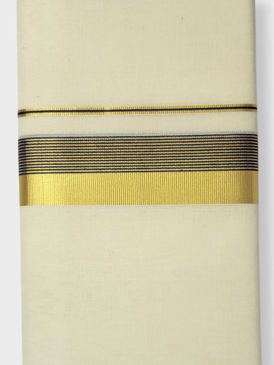 Original Balaramapuram Handloom Kasavu Mundu for Men
