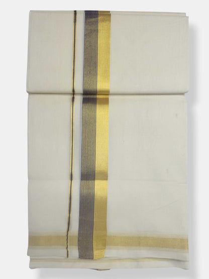 Original Balaramapuram Handloom Kasavu Mundu for Men