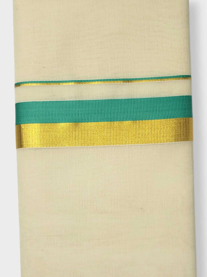 Original Balaramapuram Handloom Kasavu Mundu for Men