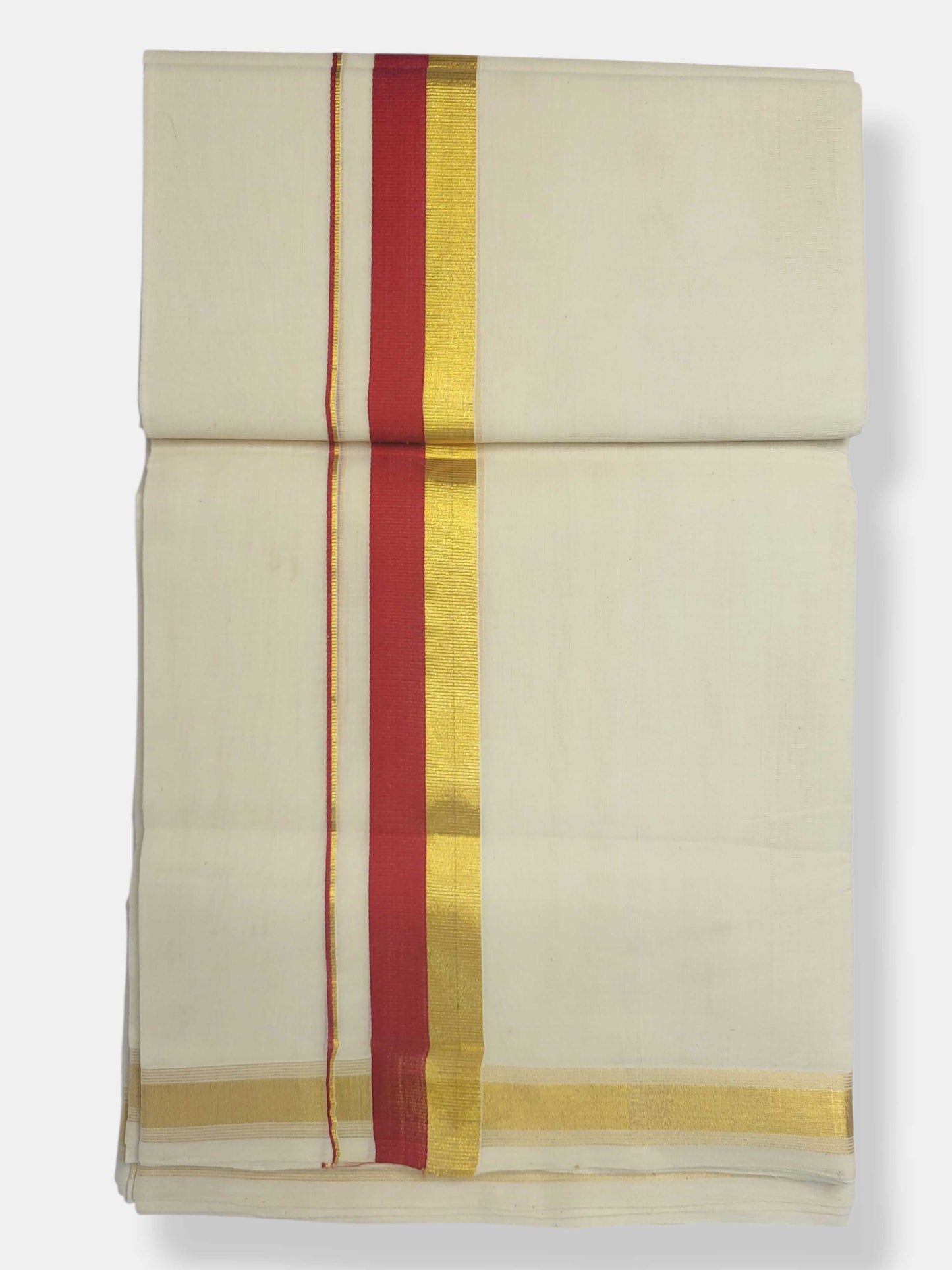Original Balaramapuram Handloom Kasavu Mundu for Men
