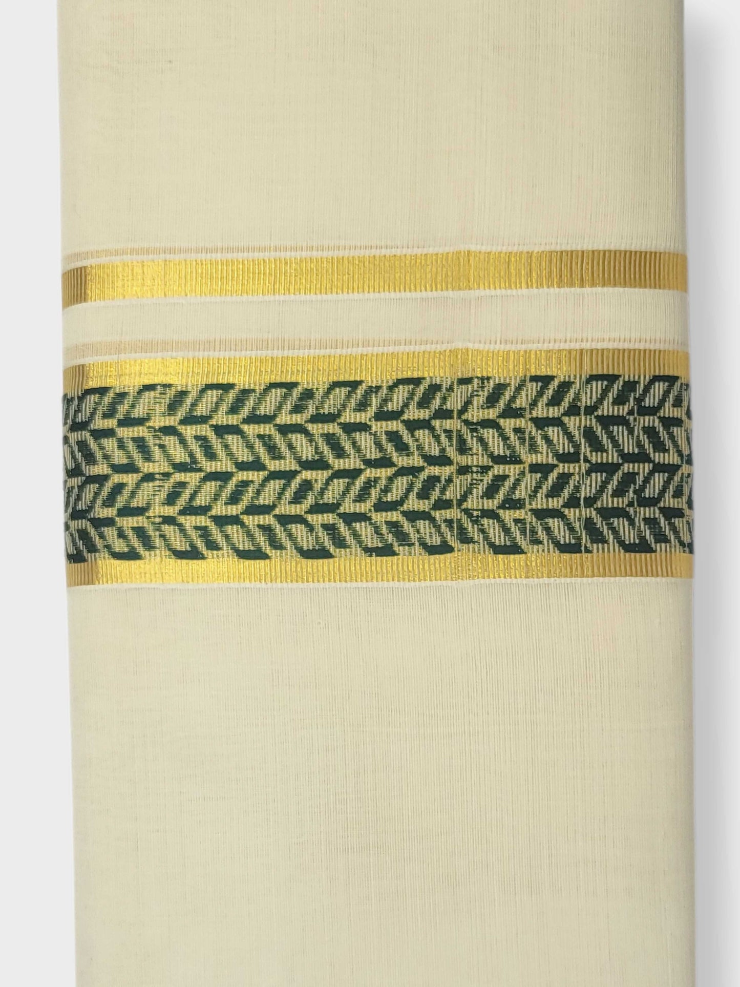 Original Balaramapuram Handloom Kasavu Mundu for Men