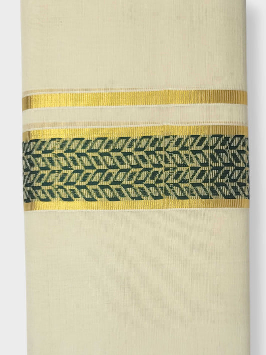 Original Balaramapuram Handloom Kasavu Mundu for Men