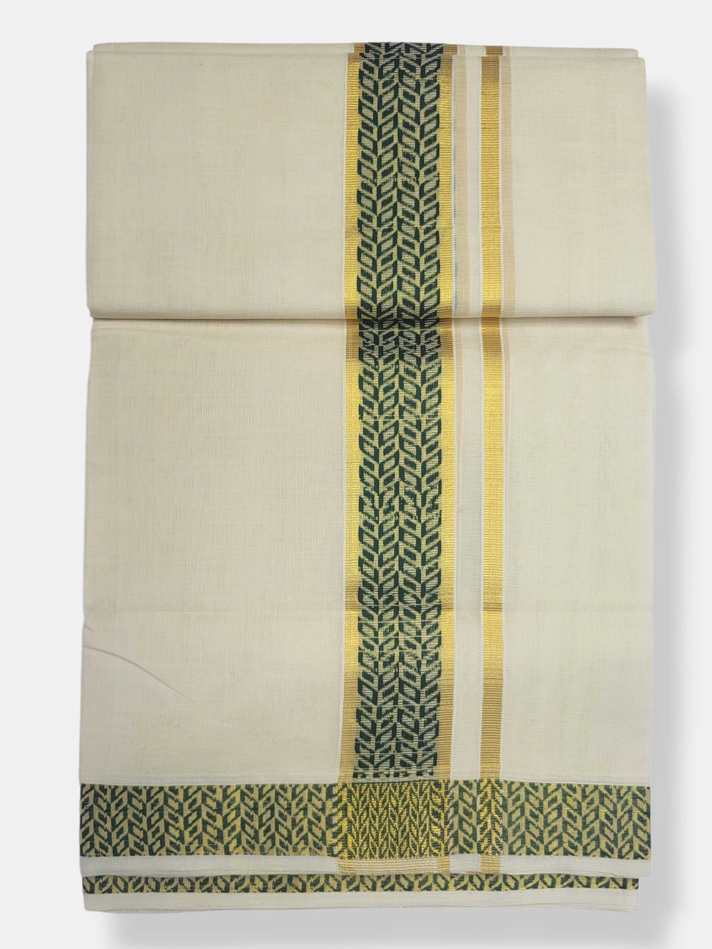 Original Balaramapuram Handloom Kasavu Mundu for Men