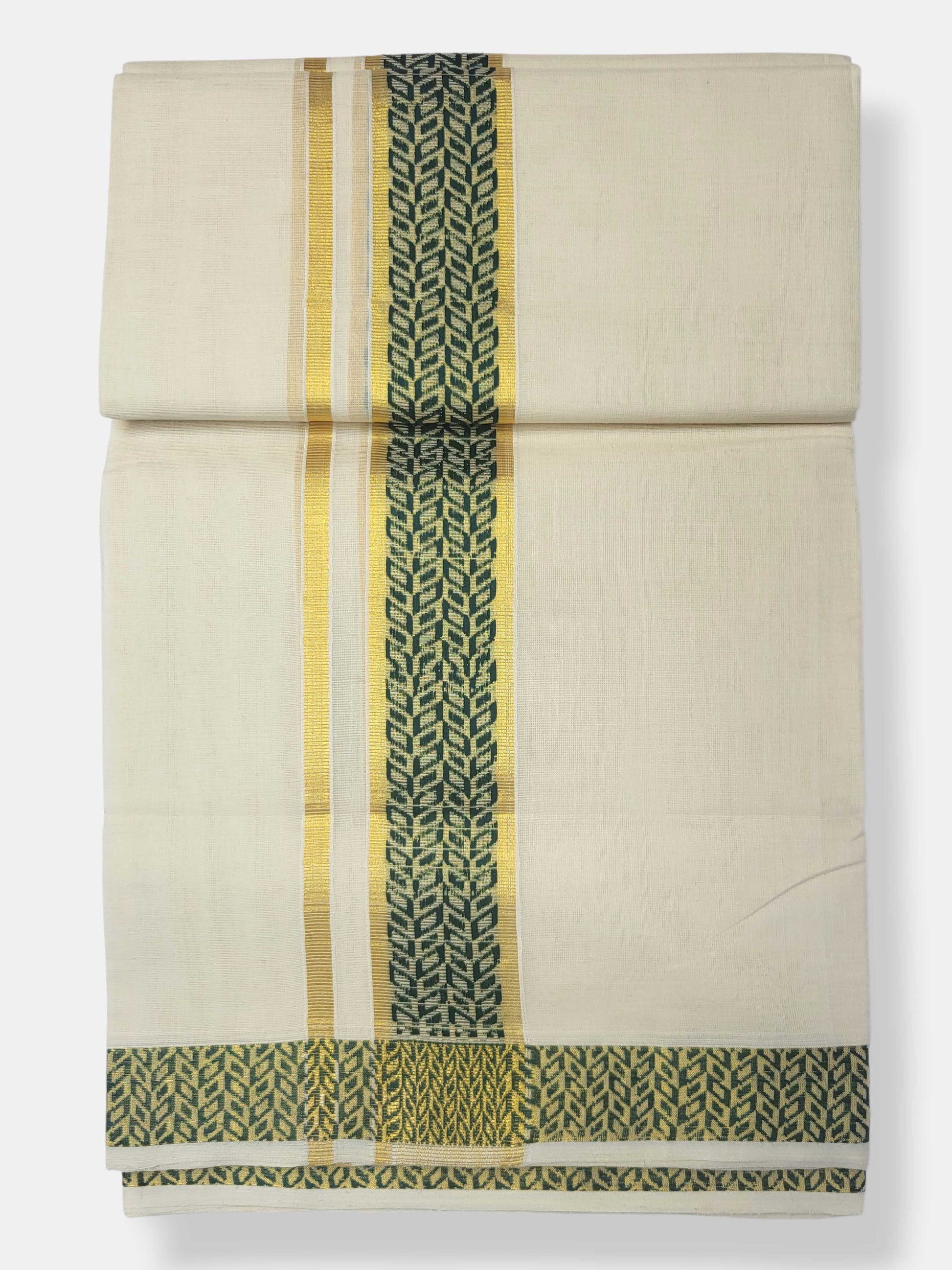 Original Balaramapuram Handloom Kasavu Mundu for Men