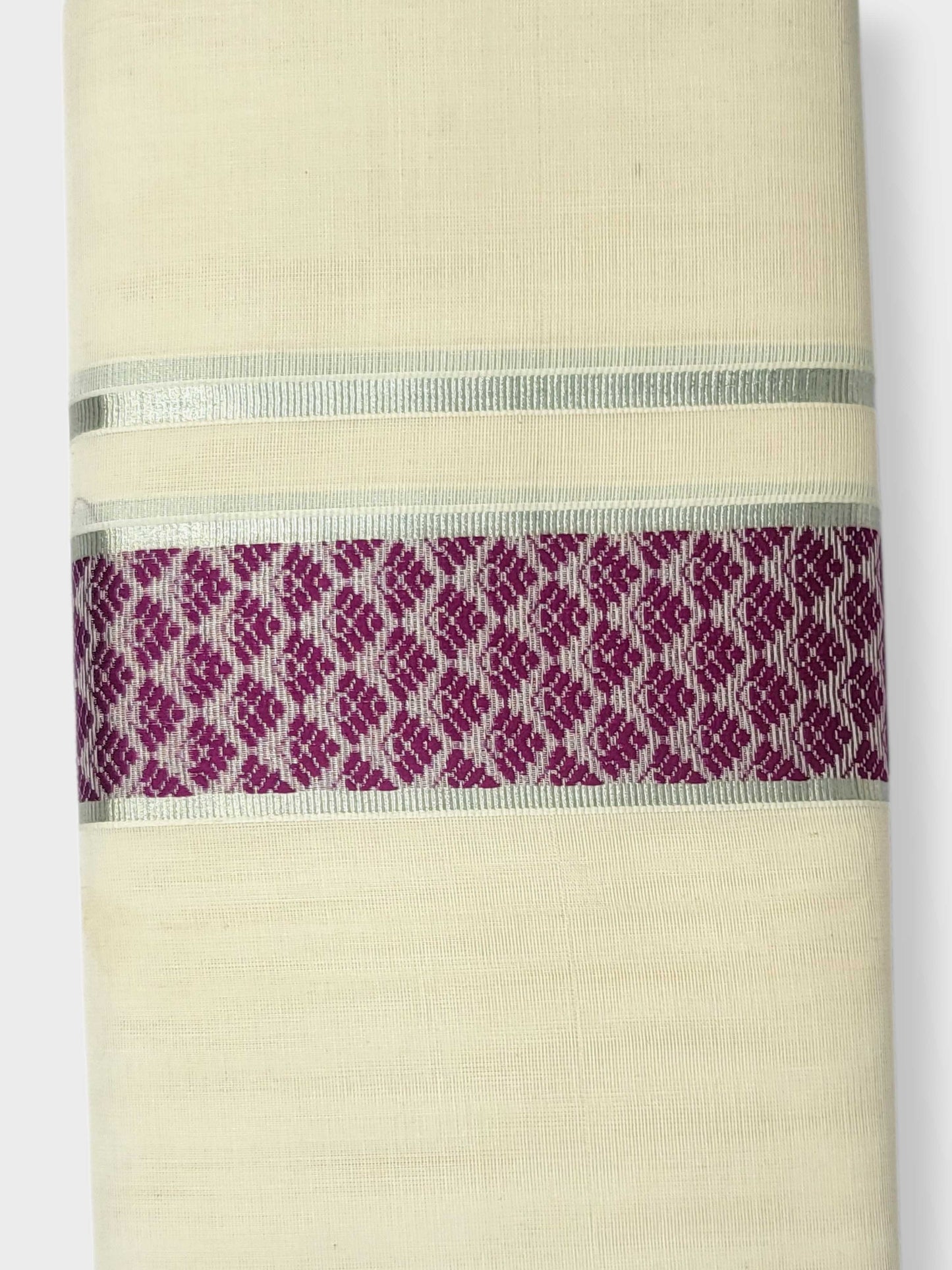Original Balaramapuram Handloom Kasavu Mundu for Men