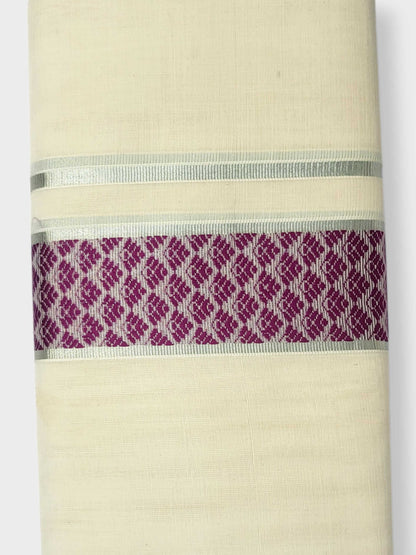 Original Balaramapuram Handloom Kasavu Mundu for Men