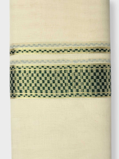 Original Balaramapuram Handloom Kasavu Mundu for Men