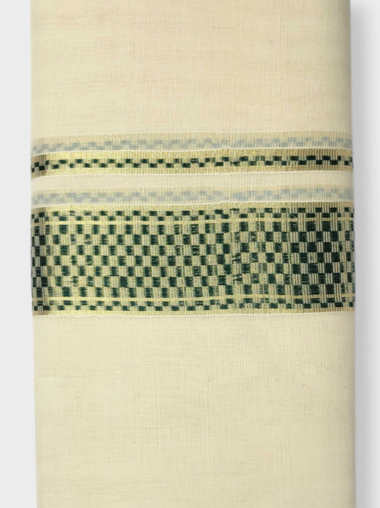 Original Balaramapuram Handloom Kasavu Mundu for Men