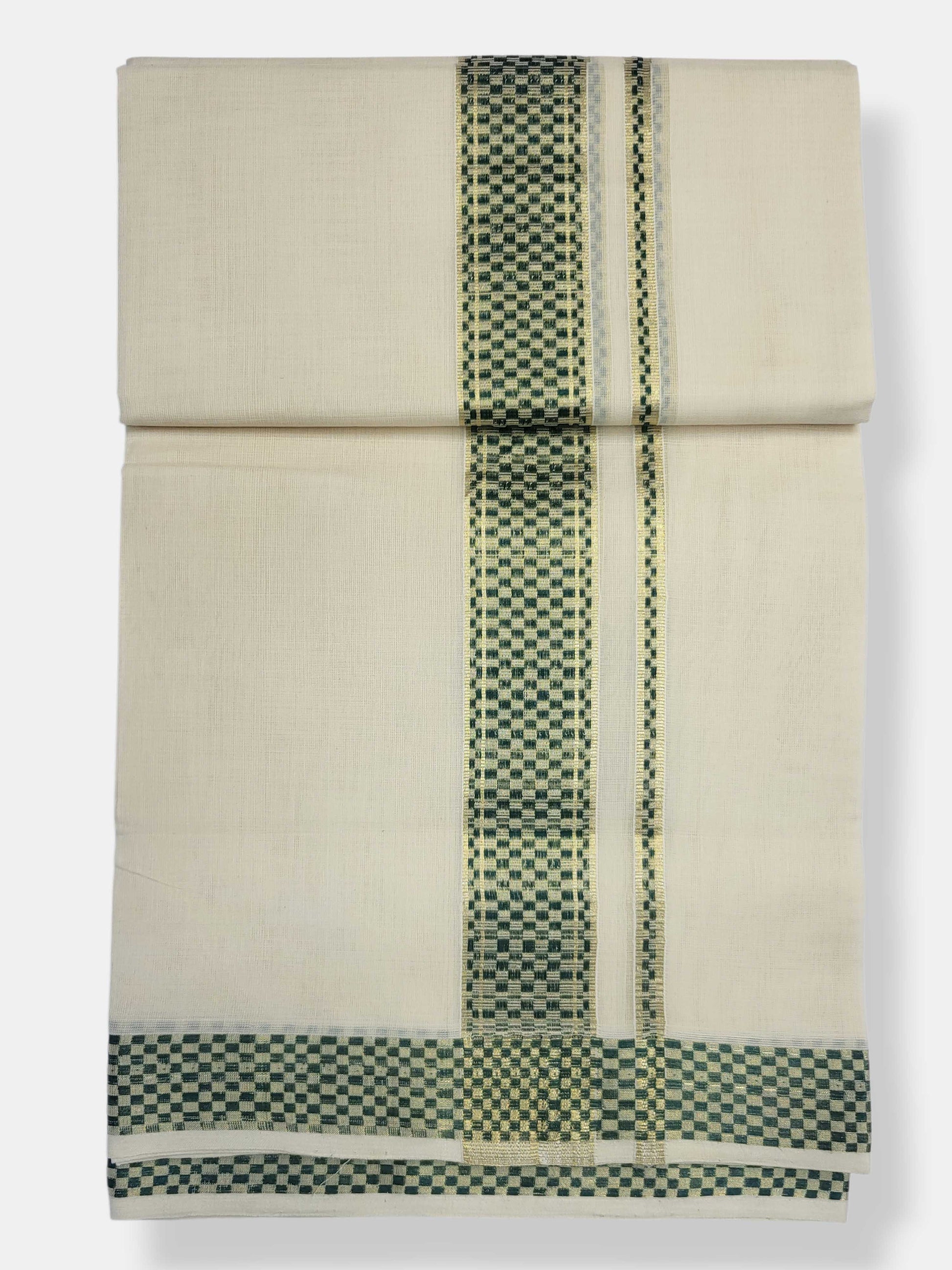 Original Balaramapuram Handloom Kasavu Mundu for Men
