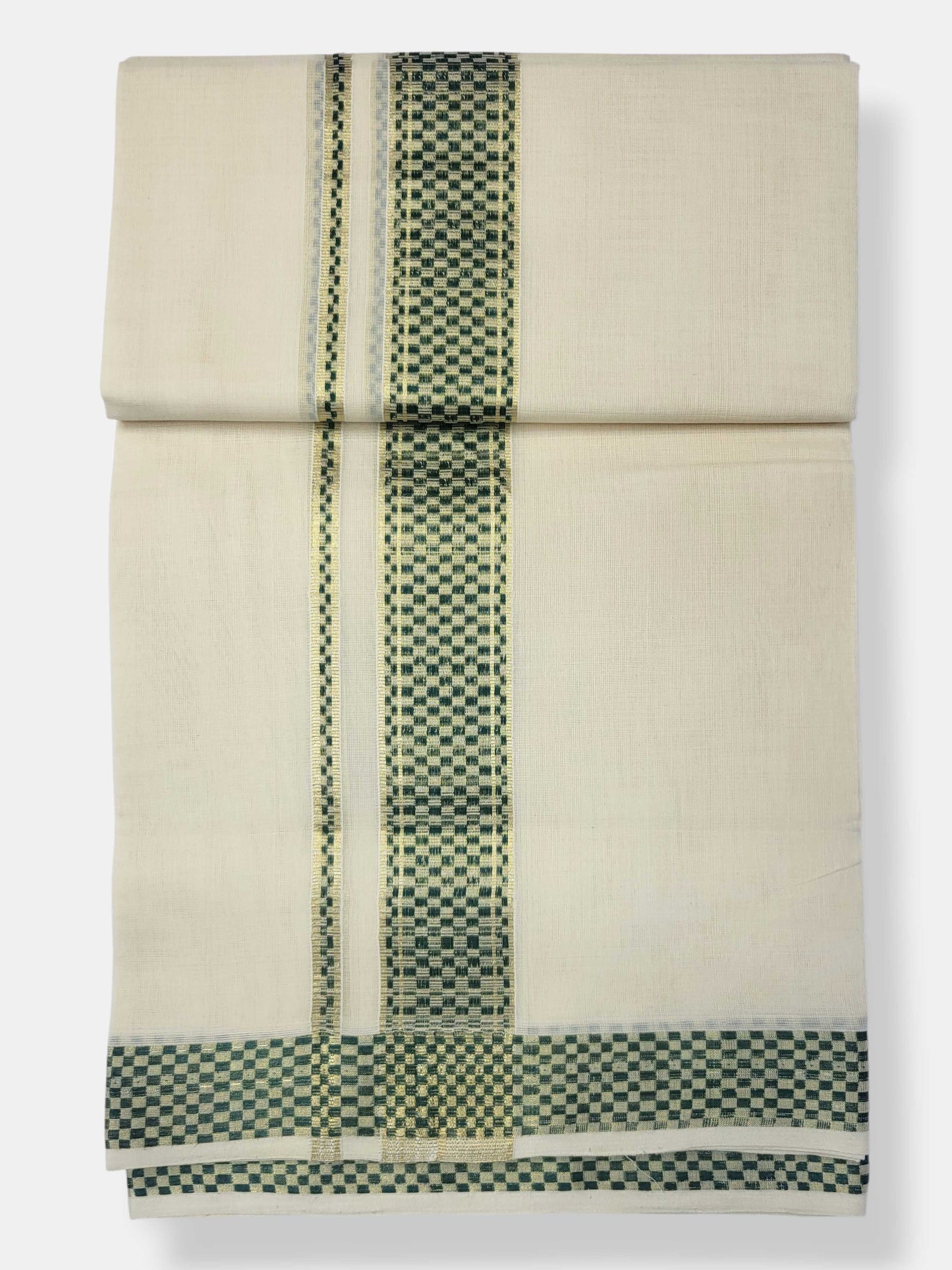 Original Balaramapuram Handloom Kasavu Mundu for Men