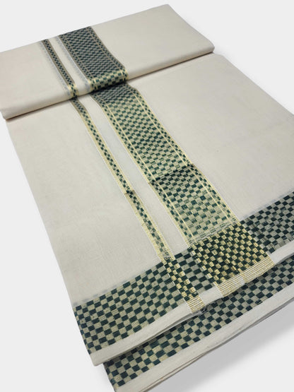 Original Balaramapuram Handloom Kasavu Mundu for Men