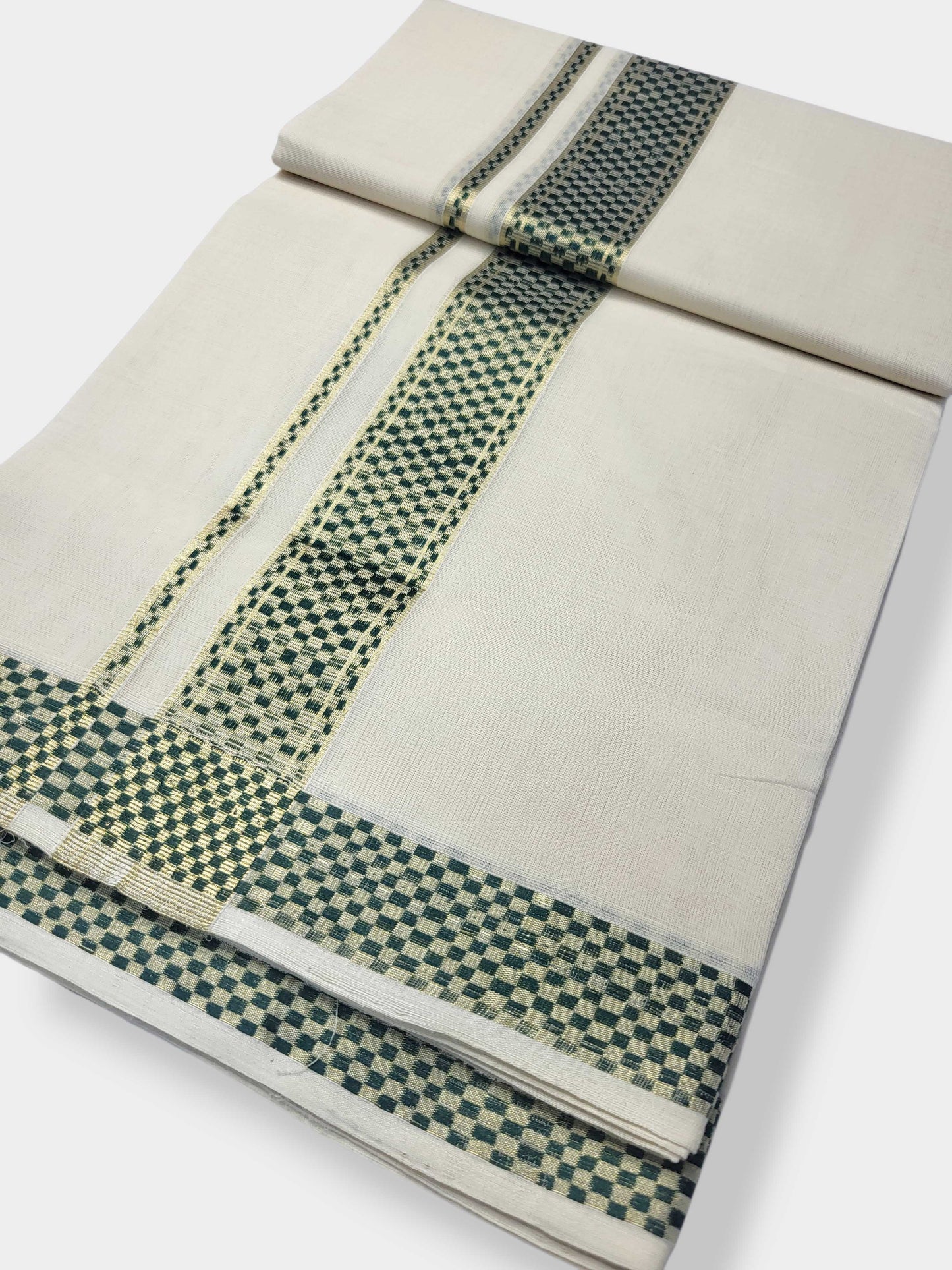 Original Balaramapuram Handloom Kasavu Mundu for Men