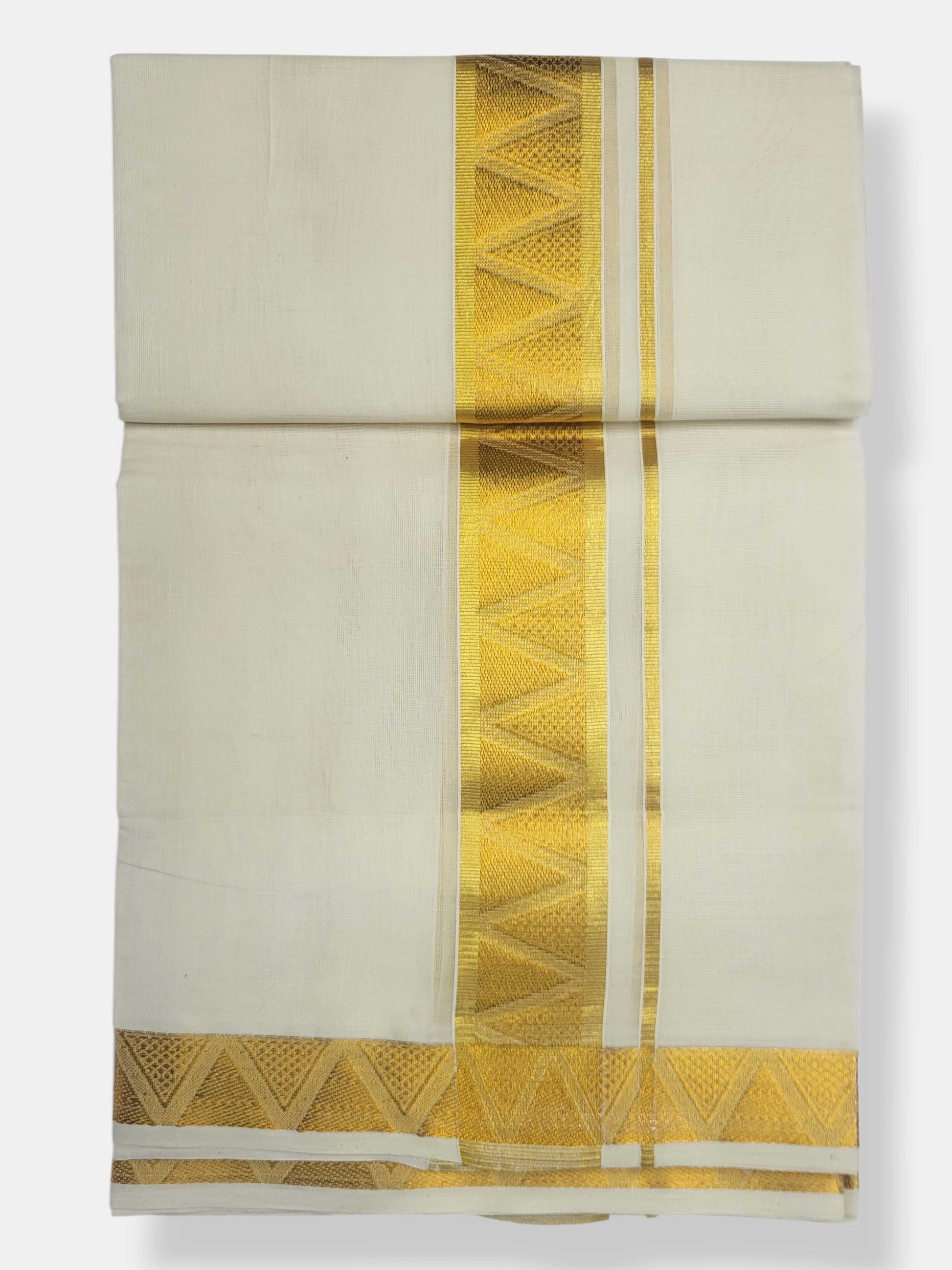 Original Balaramapuram Handloom Kasavu Mundu for Men