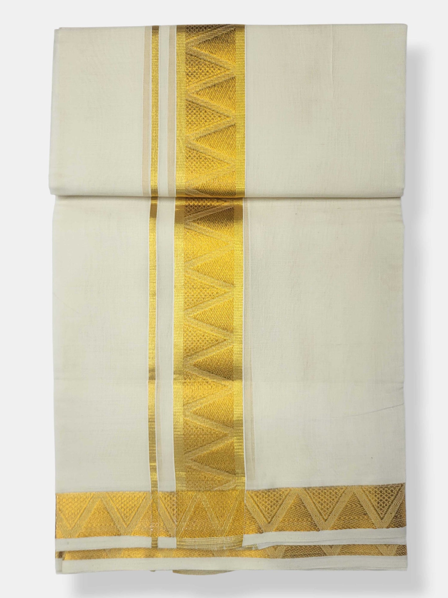 Original Balaramapuram Handloom Kasavu Mundu for Men