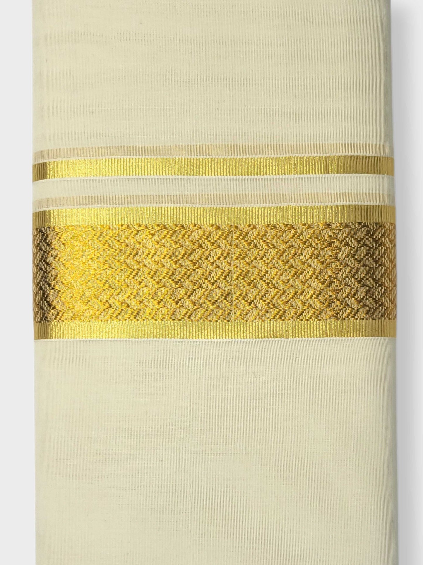 Original Balaramapuram Handloom Kasavu Mundu for Men