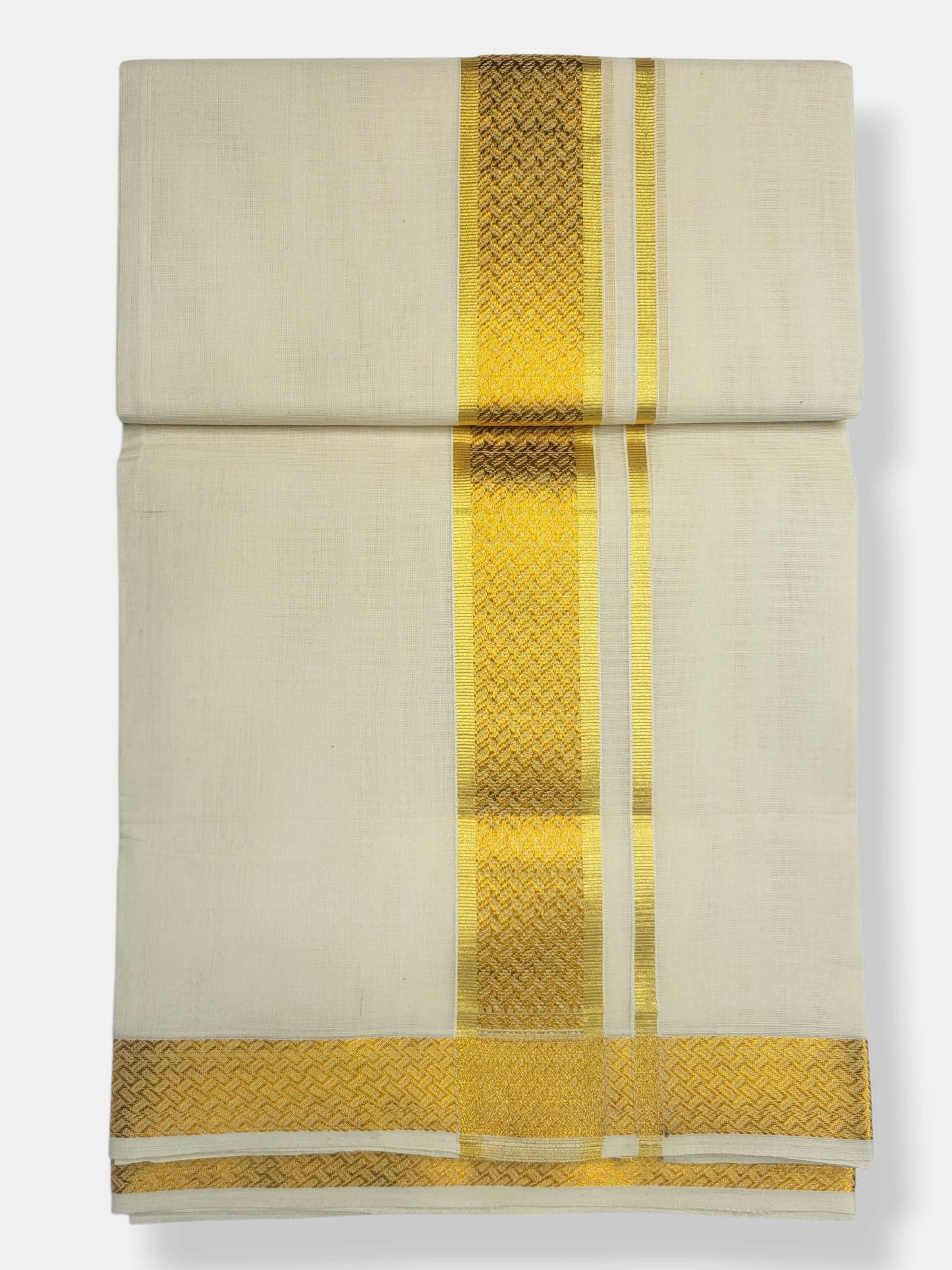 Original Balaramapuram Handloom Kasavu Mundu for Men