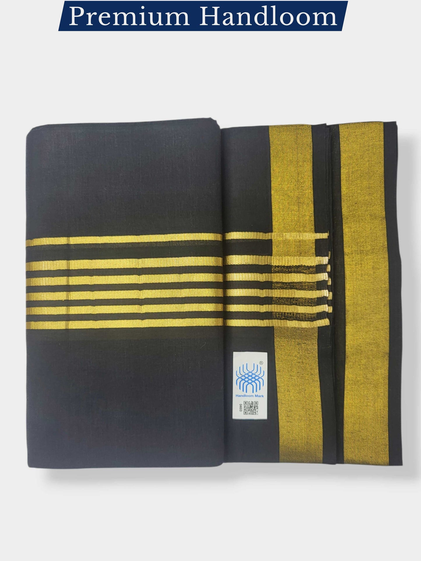 Original Balaramapuram Handloom Kasavu Mundu for Men