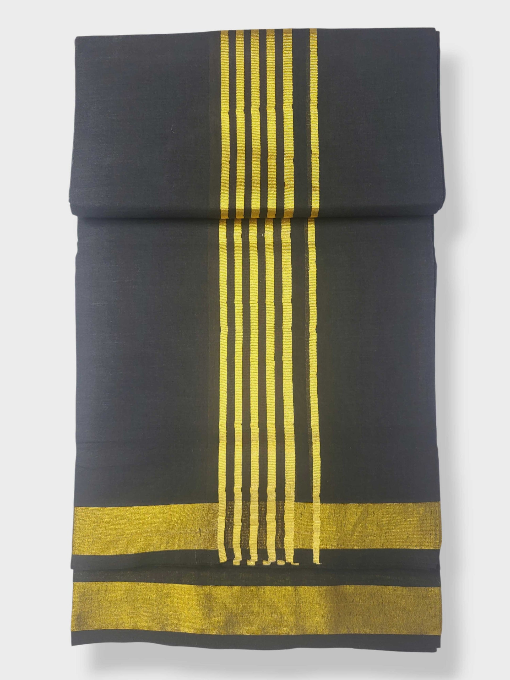 Original Balaramapuram Handloom Kasavu Mundu for Men