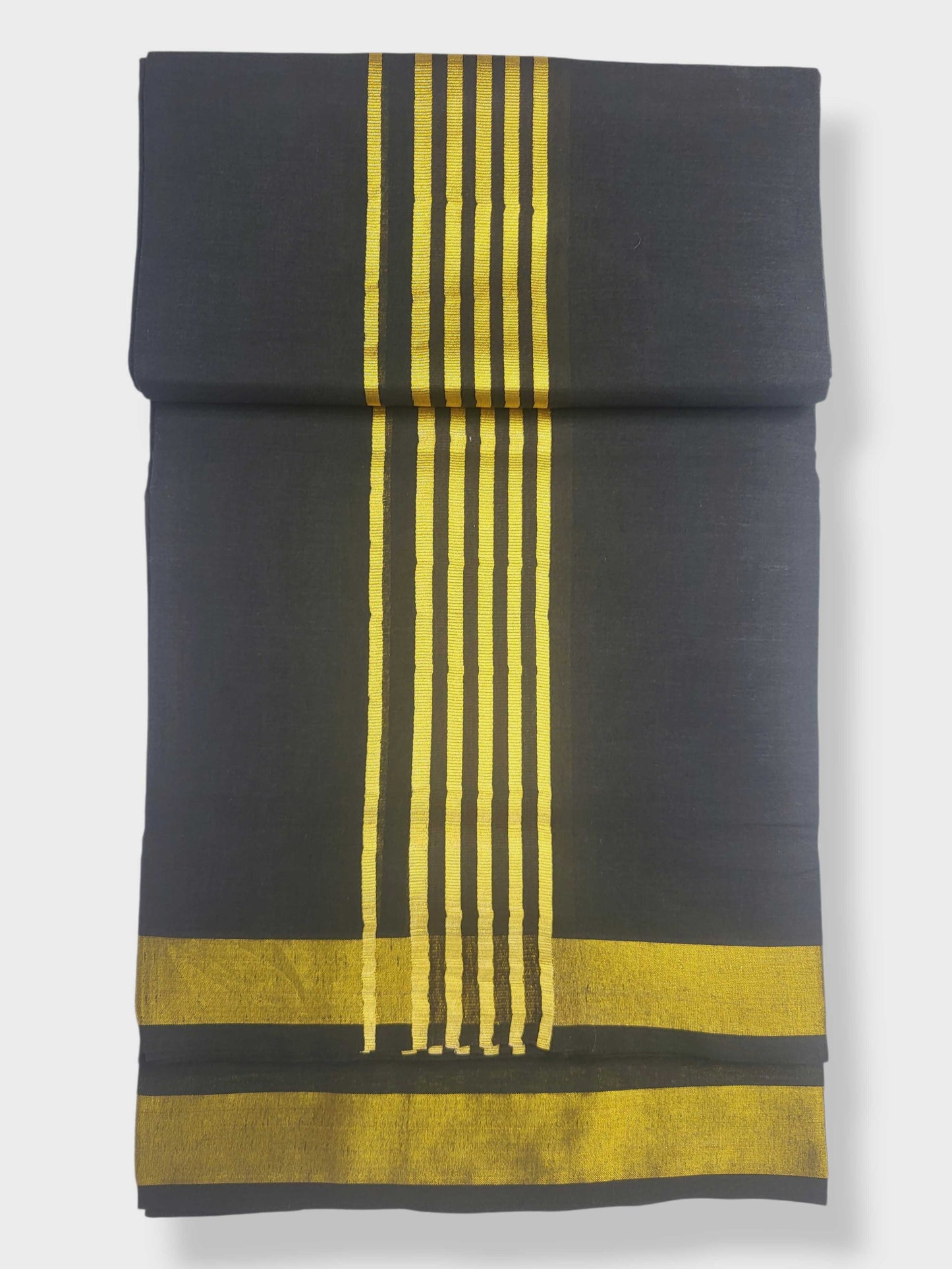 Original Balaramapuram Handloom Kasavu Mundu for Men