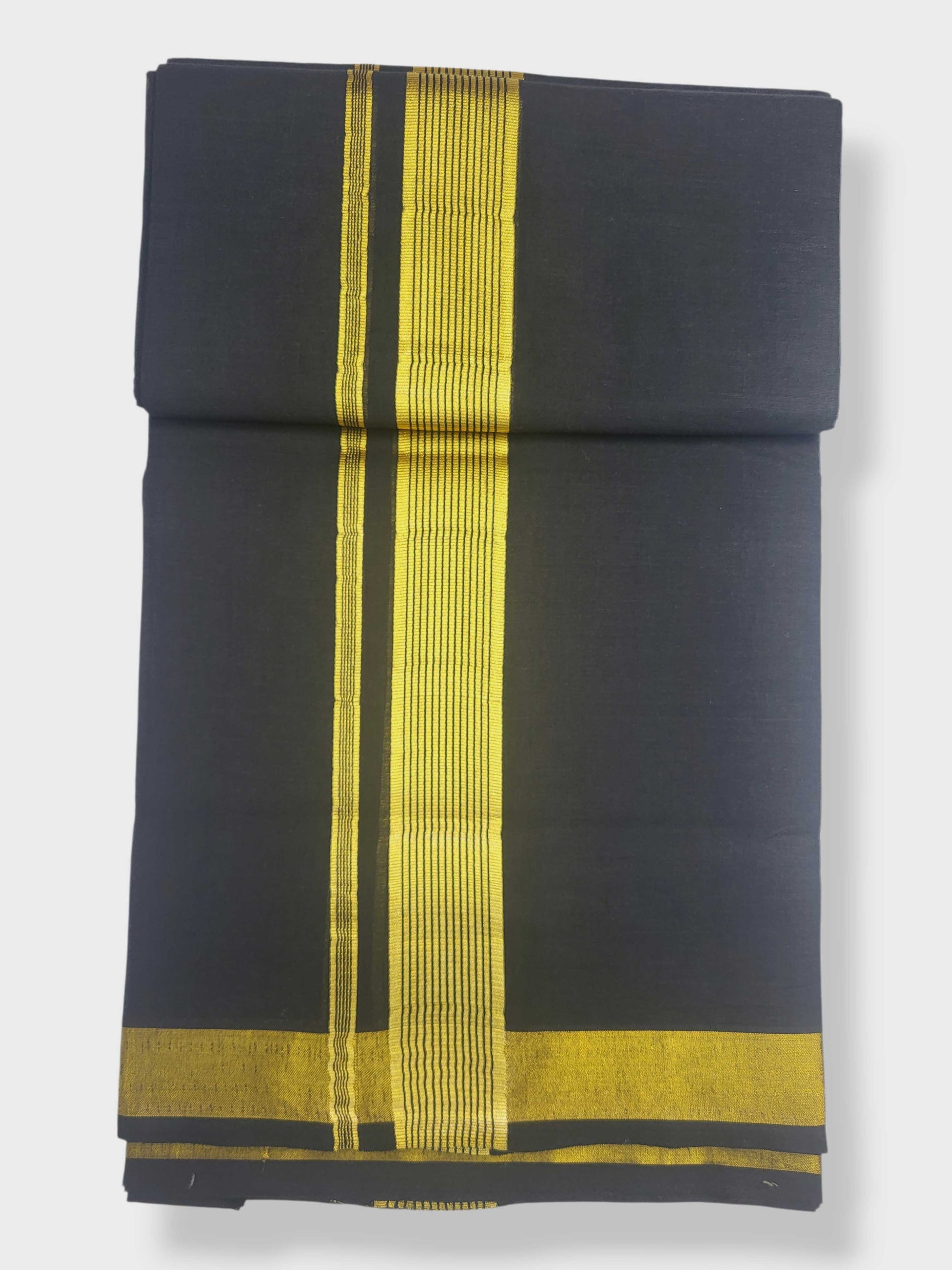 Original Balaramapuram Handloom Kasavu Mundu for Men