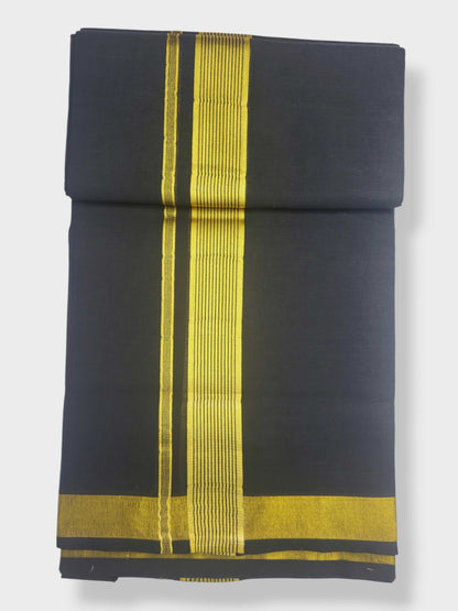 Original Balaramapuram Handloom Kasavu Mundu for Men