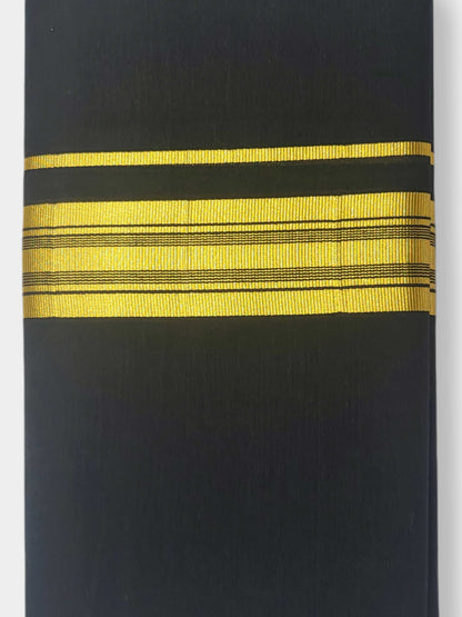 Original Balaramapuram Handloom Kasavu Mundu for Men