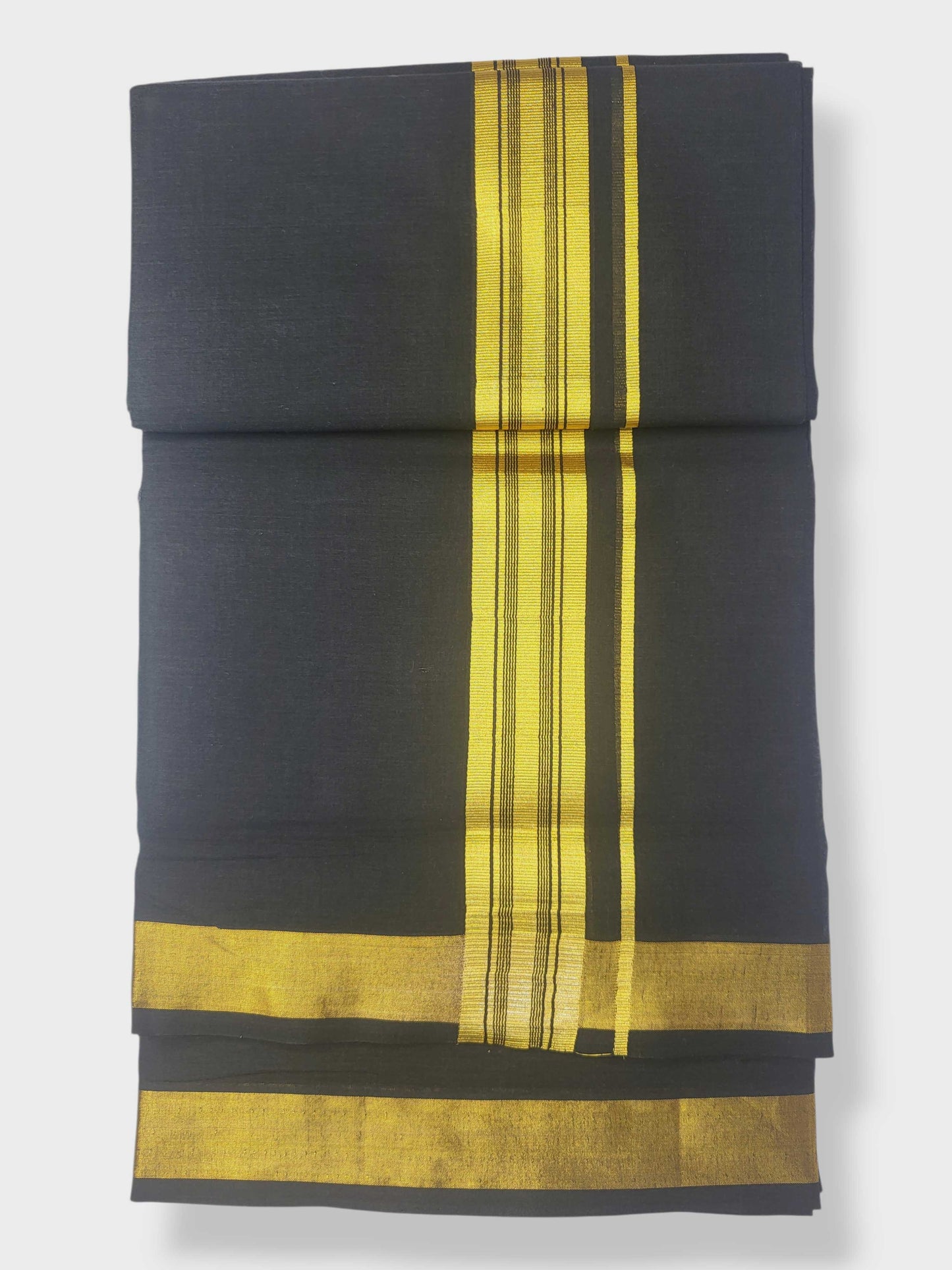 Original Balaramapuram Handloom Kasavu Mundu for Men