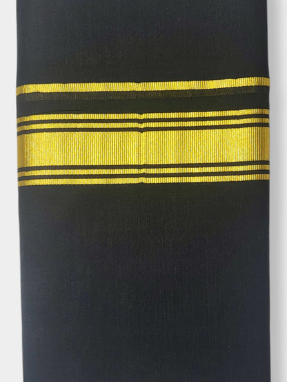 Original Balaramapuram Handloom Kasavu Mundu for Men