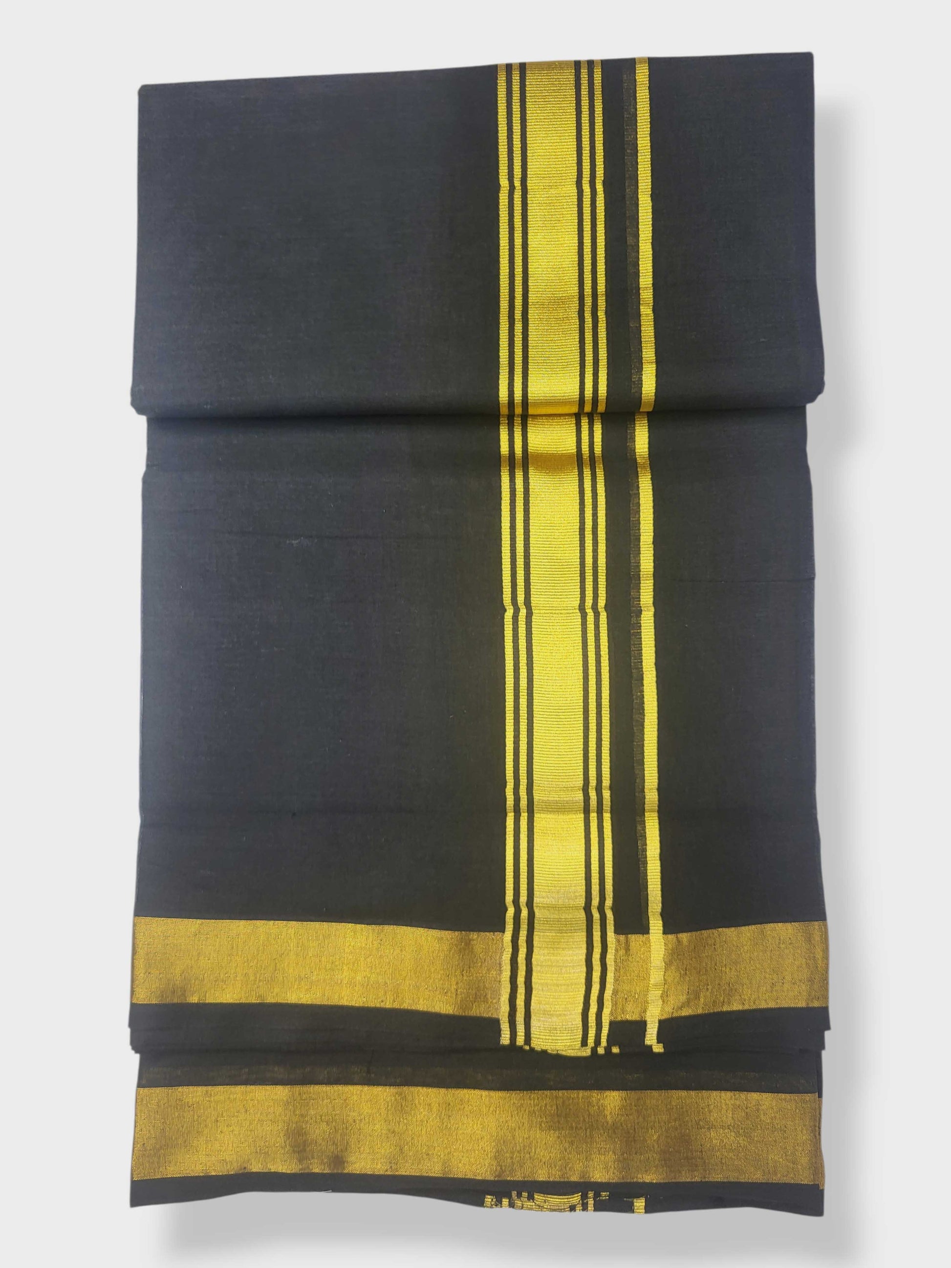 Original Balaramapuram Handloom Kasavu Mundu for Men
