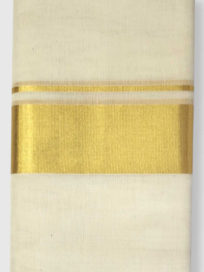 Original Balaramapuram Handloom Kasavu Mundu for Men
