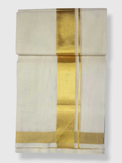 Original Balaramapuram Handloom Kasavu Mundu for Men