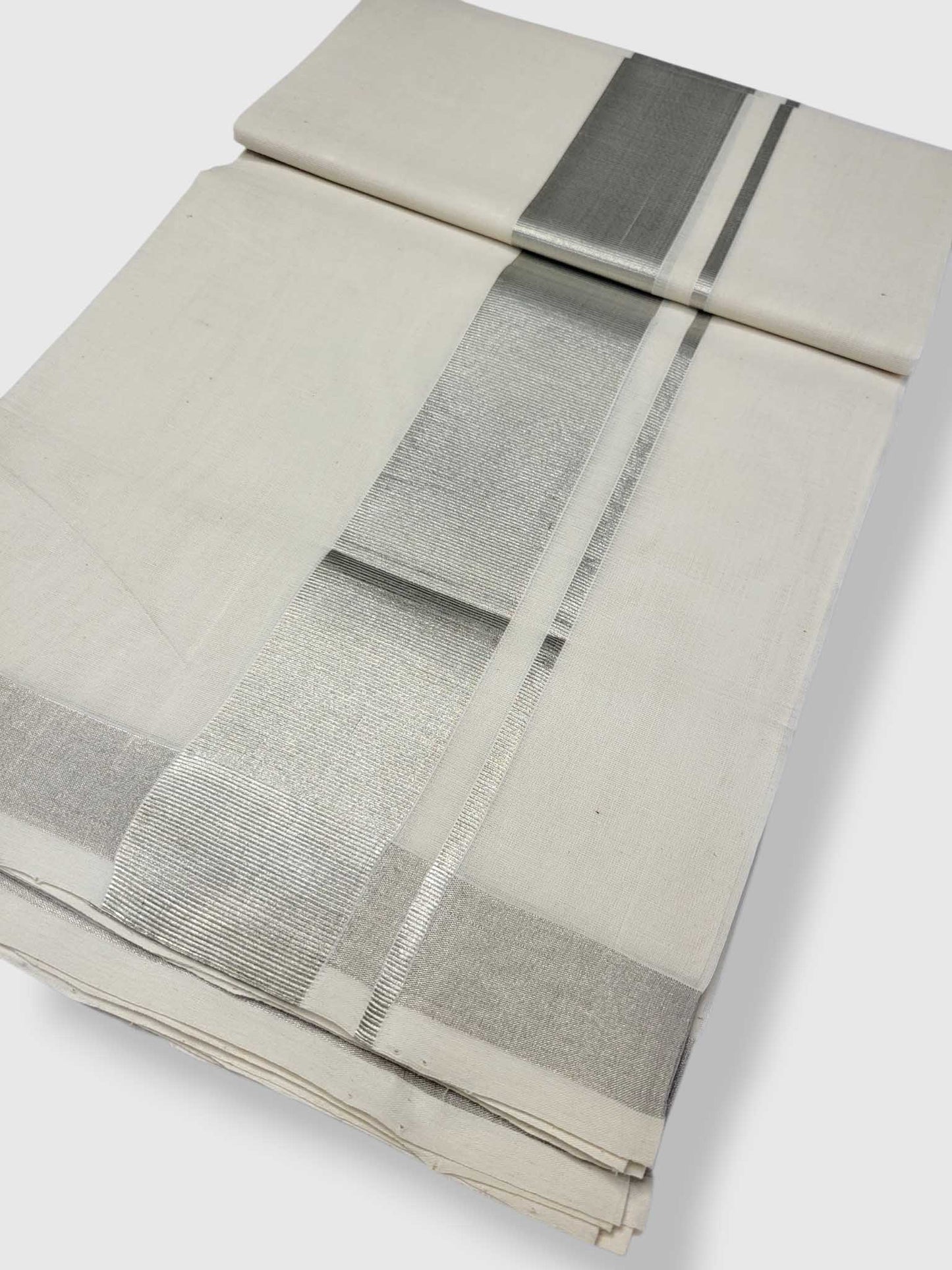 Original Balaramapuram Handloom Kasavu Mundu for Men