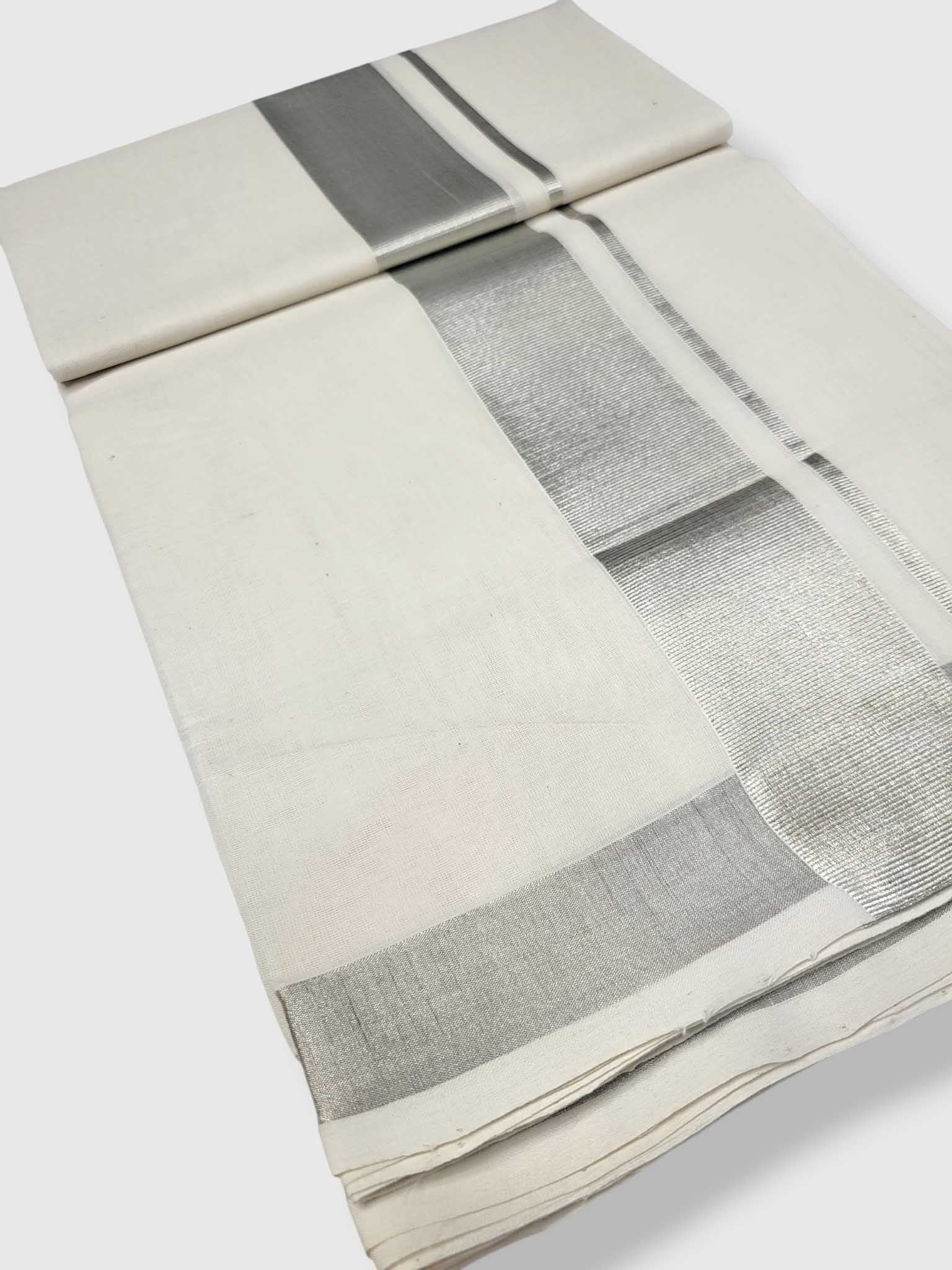 Original Balaramapuram Handloom Kasavu Mundu for Men