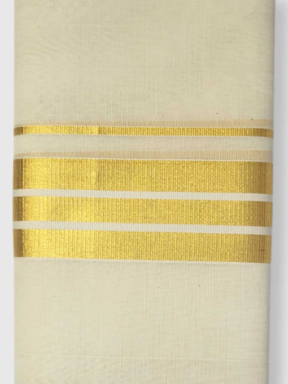 Original Balaramapuram Handloom Kasavu Mundu for Men