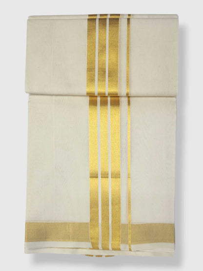 Original Balaramapuram Handloom Kasavu Mundu for Men