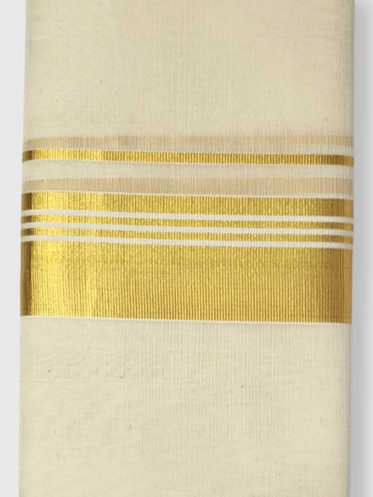 Original Balaramapuram Handloom Kasavu Mundu for Men